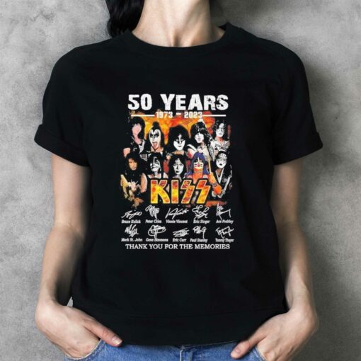 50 Years 1973 2023 Kiss Band Thank You For The Memories Signatures Shirt