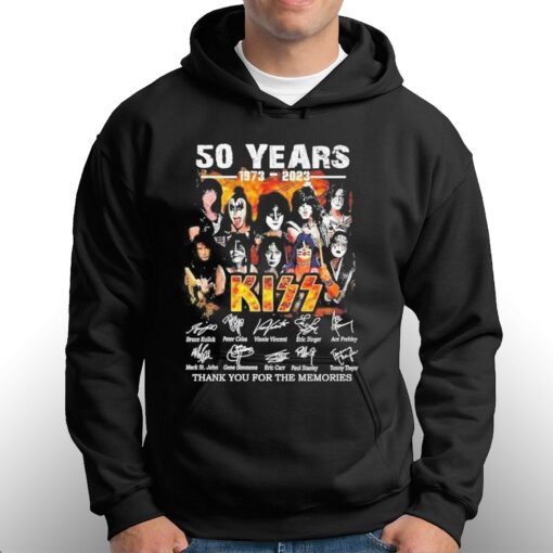 50 Years 1973 2023 Kiss Band Thank You For The Memories Signatures Shirt