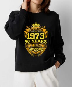 50 Years Of Being Awesome December 1973 T shirt 2