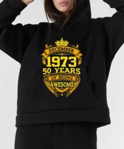 50 Years Of Being Awesome December 1973 T shirt 3