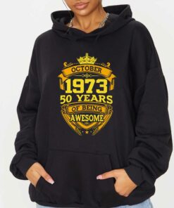 50 Years Of Being Awesome October 1973 T shirt 3