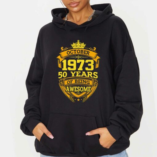 50 Years Of Being Awesome October 1973 T-shirt