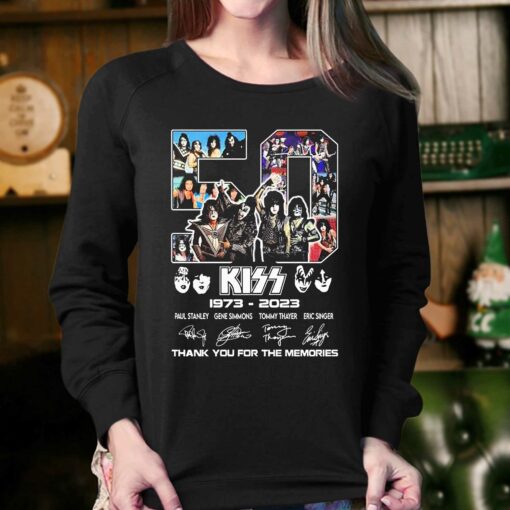 50 Years Of Kiss Band 1973-2023 Thank You For The Memories Signatures Shirt