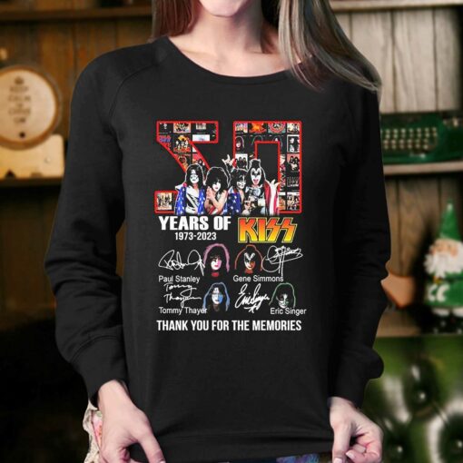 50 Years Of Kiss Rock Band 1973-2023 Thank You For The Memories Signatures Shirt