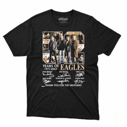 52 Years Eagles Legend Band All Members Signatures Shirt