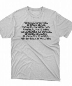 55 Burgers 55 Fries 55 Tacos 55 Pies 55 Cokes Shirt 1