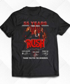 55 Years 1968 – 2023 Rush Thank You For The Memories T-shirt 55 Years 1968 – 2023 Rush Thank You For The Memories T-shirt