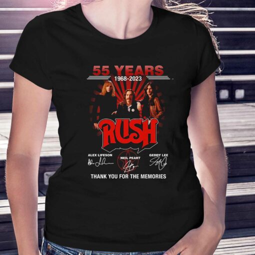 55 Years 1968 – 2023 Rush Thank You For The Memories T-shirt