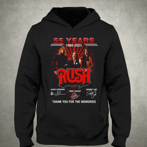 55 Years 1968 – 2023 Rush Thank You For The Memories T-shirt