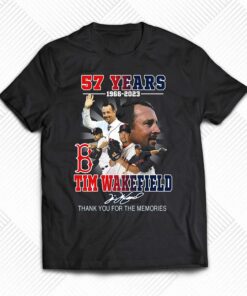 57 Years 1966 2023 Tim Wakefield Thank You For The Memories T shirt 1
