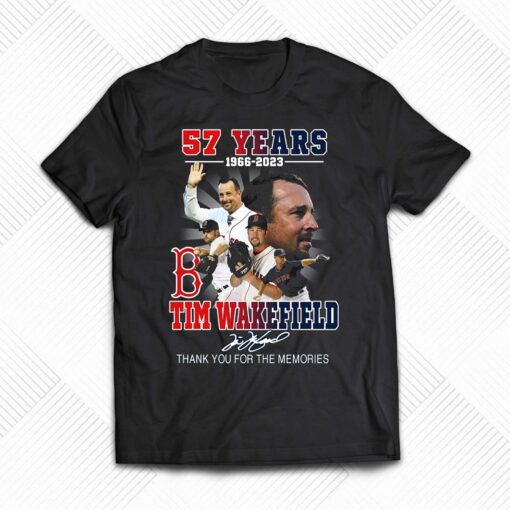 57 Years 1966 – 2023 Tim Wakefield Thank You For The Memories T-shirt