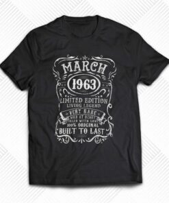 59 Year Old 59th Birthday Gifts Vintage March 1963 T shirt 1