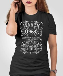 59 Year Old 59th Birthday Gifts Vintage March 1963 T shirt 2