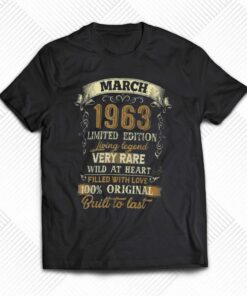 59 Year Old Gift March 1963 59th B T shirt 1