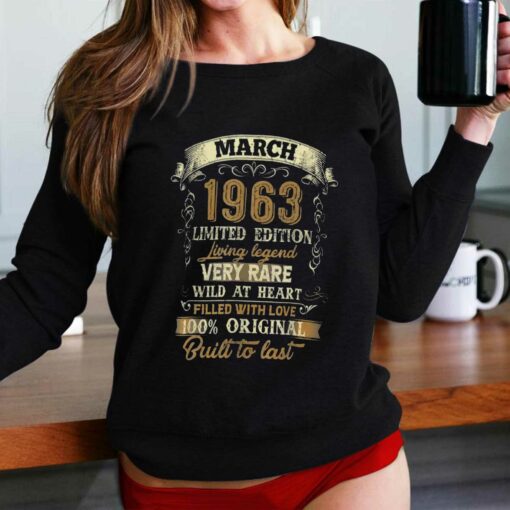 59 Year Old Gift March 1963 59th B T-shirt