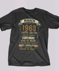 59 Year Old Gift March 1963 T shirt 1