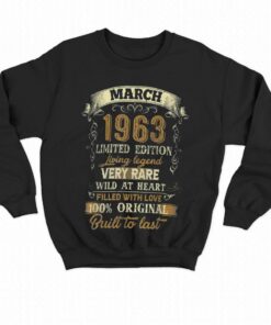 59 Year Old Gift March 1963 T shirt 4