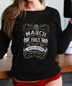 59 Year Old Vintage March 1963 59th Birthday T shirt 2