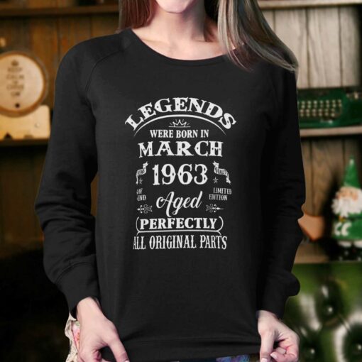 60th Birthday Legends Born In March 1963 60 Years T-shirt