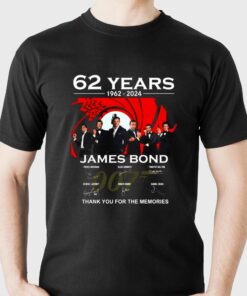 62 Years 1962 – 2024 James Bond Thank You For The Memories T-shirt 62 Years 1962 – 2024 James Bond Thank You For The Memories T-shirt