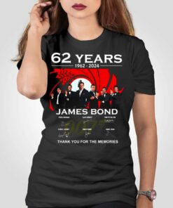62 Years 1962 – 2024 James Bond Thank You For The Memories T-shirt