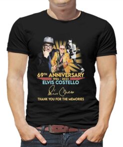 69th Anniversary 1954 2023 Elvis Costello Thank You For The Memories Signatures Shirt 1
