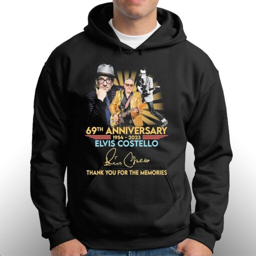 69th Anniversary 1954-2023 Elvis Costello Thank You For The Memories Signatures Shirt