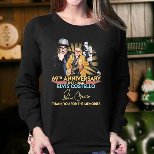 69th Anniversary 1954-2023 Elvis Costello Thank You For The Memories Signatures Shirt