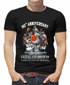 80th Anniversary 1944 2024 Cleveland Browns Thank You For The Memories T shirt 1