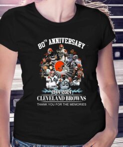 80th Anniversary 1944 2024 Cleveland Browns Thank You For The Memories T shirt 2