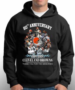 80th Anniversary 1944 2024 Cleveland Browns Thank You For The Memories T shirt 3