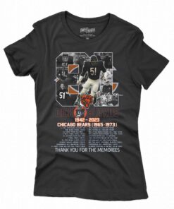 81 Years Of 1942 2023 Dick Butkus Chicago Bears 1965 1973 Thank You For The Memories T shirt 2