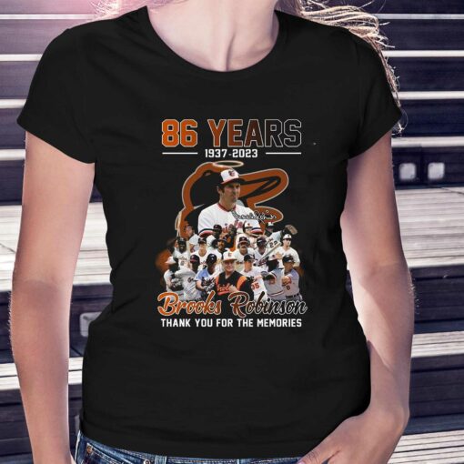 86 Years 1937 – 2023 Brooks Robinson Thank You For The Memories T-shirt