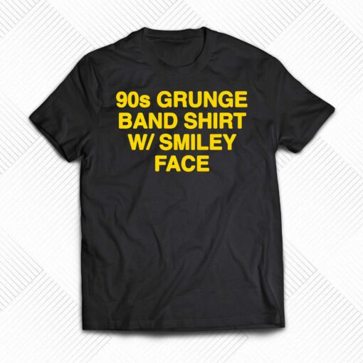 90s Grunge Band Shirt W Smiley Face Shirt