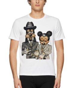 90s Hip Hop Dancehall Socao Junkie Mickey Mouse Goofy T shirt 1