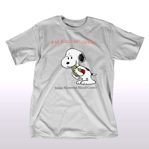 90s peanuts snoopy give blood active t-shirt