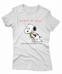 90s peanuts snoopy give blood active t-shirt