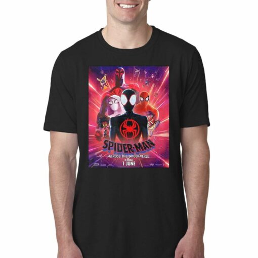 A New Poster For Spider-man Across The Spider-verse Marvel Studios Movie T-shirt