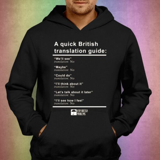 A Quick British Translations Guide T-shirt