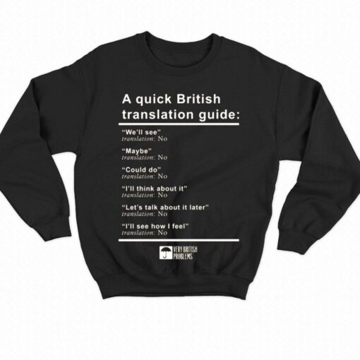 A Quick British Translations Guide T-shirt