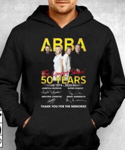 Abba The Concert Show 50 Years 1974 2024 Thank You For The Memories T shirt 3