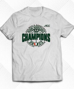 Acc Regular Season Champions 2023 Miami Hurricanes Mens Basketball Shirt