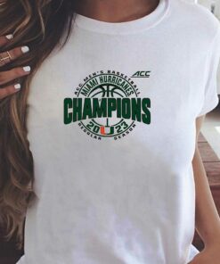 Acc Regular Season Champions 2023 Miami Hurricanes Mens Basketball Shirt