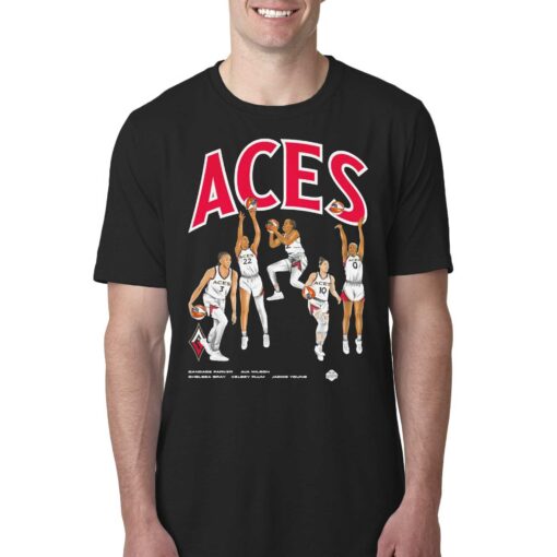 Aces Team Starting Five Wnba Las Vegas Team Shirt