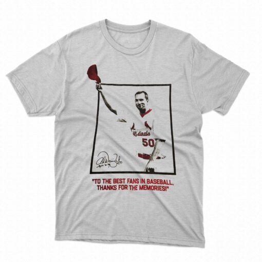 Adam Wainwright To The Best Fans In Baseball Thanks For The Memories Shirt