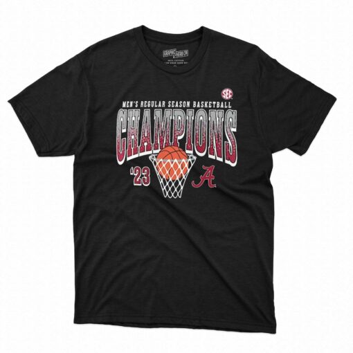 Alabama Crimson Tide 2023 Sec Men’s Basketball Regular Season Champions T-shirt