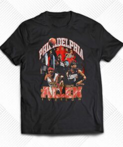 Allen Iverson Philadelphia 76ers Mitchell Ness Hardwood Classics Bling Concert Player T-shirt Allen Iverson Philadelphia 76ers Mitchell Ness Hardwood Classics Bling Concert Player T-shirt