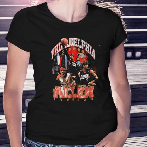 Allen Iverson Philadelphia 76ers Mitchell Ness Hardwood Classics Bling Concert Player T-shirt