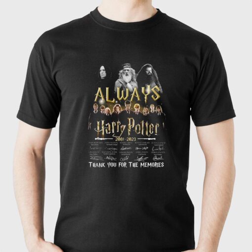 Always Harry Potter 2001 – 2023 Thank You For The Memories Signature T-shirt