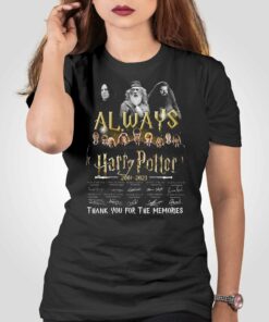 Always Harry Potter 2001 – 2023 Thank You For The Memories Signature T-shirt Always Harry Potter 2001 – 2023 Thank You For The Memories Signature T-shirt